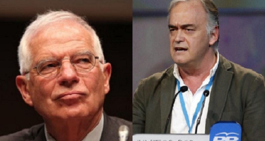 Josep Borrell, ministro de Asuntos Exteriores y González-Pons, portavoz del PP en el Parlamento Europeo
