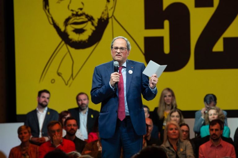 Torra declarará ante el TSJC por presunta desobediencia al no retirar lazos amarillos