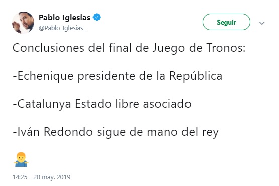 Iglesias twitter