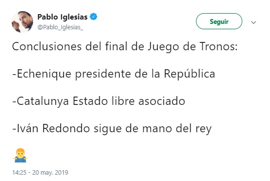 Iglesias twitter