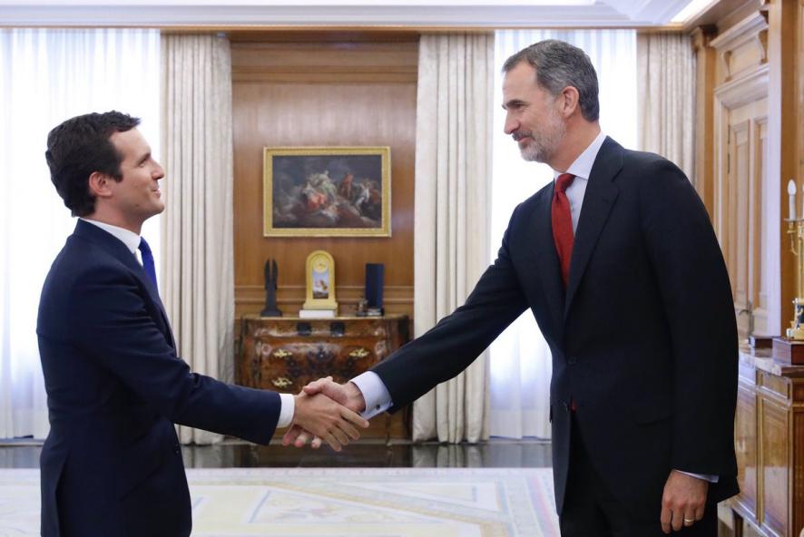 Gestos y guiños en los encuentros del rey Felipe con los líderes políticos 2 Moncloa PabloCasado Moncloa
