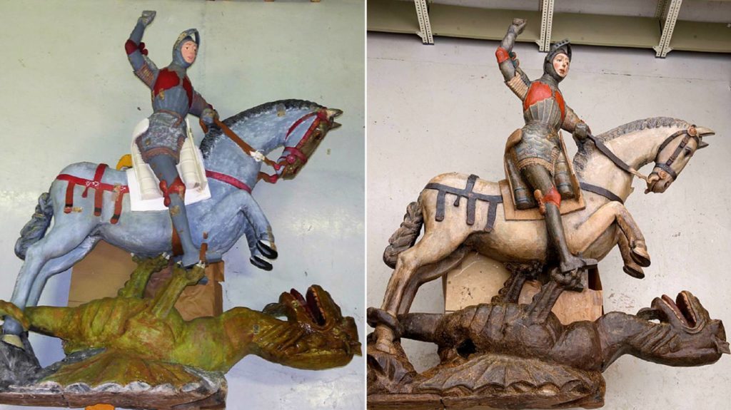 Cómo revertir las restauraciones infames, del san Jorge de Estella al Ecce Homo de Borja 1 Moncloa RESTAURACION Moncloa