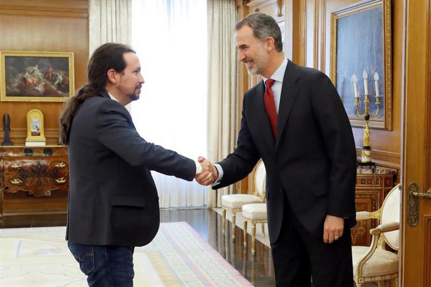 Gestos y guiños en los encuentros del rey Felipe con los líderes políticos 4 Moncloa iglesias Moncloa