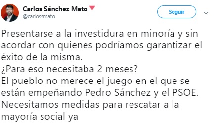 Sanchez Mato investidura