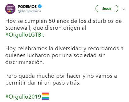 Podemos orgullo twitter