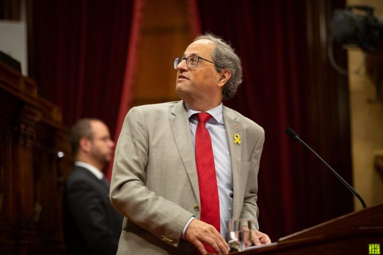Torra pide a Podemos que en la negociación con el PSOE defienda la autodeterminación