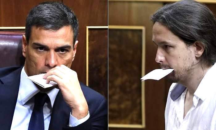 Iglesias y Sánchez: de la cal viva al mal dormir 1 Moncloa snachez. Moncloa