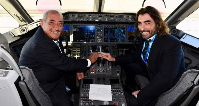Juan José HIdalgo y su hijo Javier Hidalgo de Air Europa.