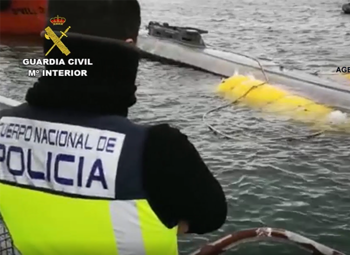 Interceptado en Galicia el primer ‘narcosubmarino’ detectado en Europa