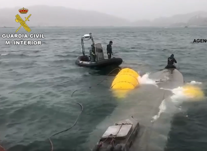 Interceptado un narcosubmarino en Galicia