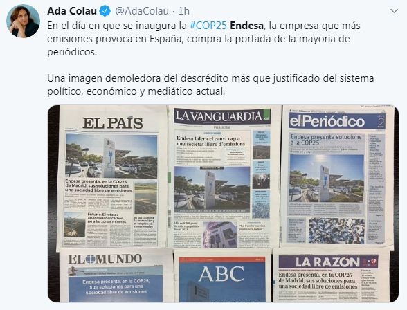 Resultado de imagen de Iberdrola y su presencia mediática en la inauguración de la cop 25