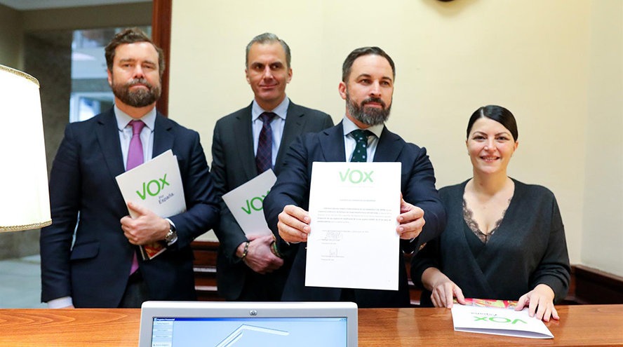 Vox - ley ilegalizar partidos independentistas