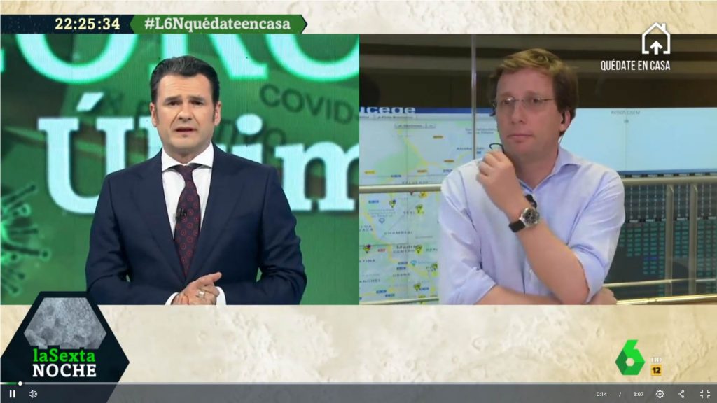Polémica manos Almeida La Sexta Noche