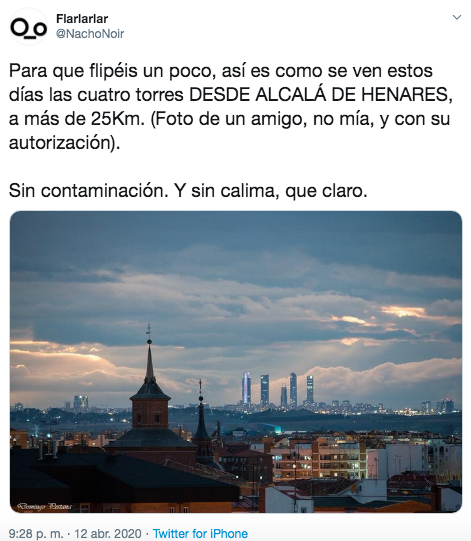 La foto más impactante: así se ve Madrid sin contaminación 1 Moncloa madrid