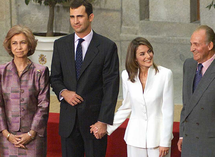 Felipe y Letizia, con los reyes eméritos Don Juan Carlos y Doña Sofía.