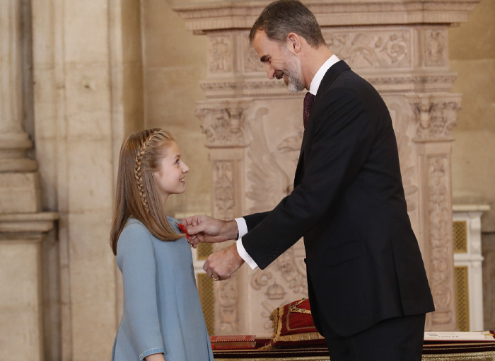 La Princesa de Asturias, Leonor de Borbón junto a su padre.