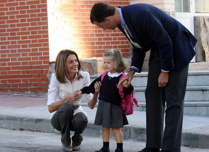 Los reyes de España con Leonor.