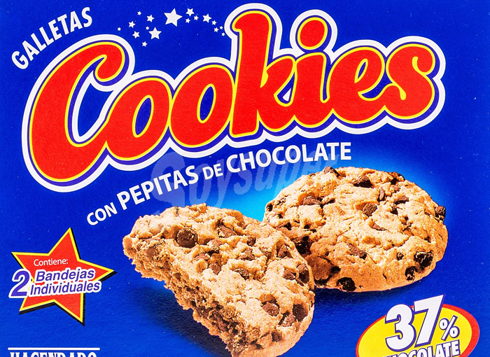 Galletas cookies con pepitas de Chocolate de Mercadona.