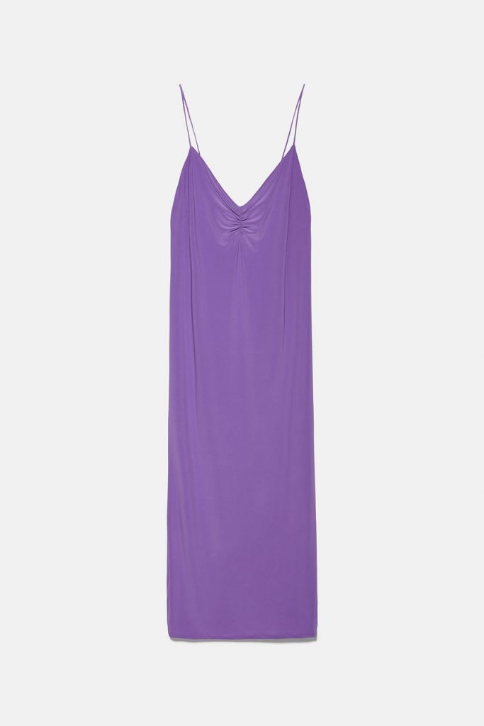 Vestido fluido online frunce zara