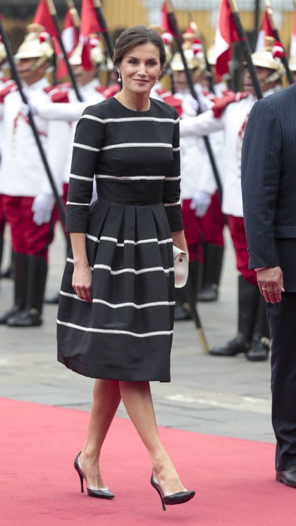 Letizia vestida de Carolina Herrera