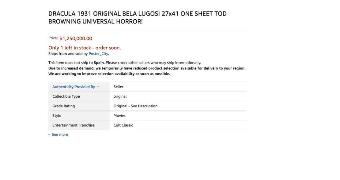 Este es el producto mas caro que vende Amazon Moncloa