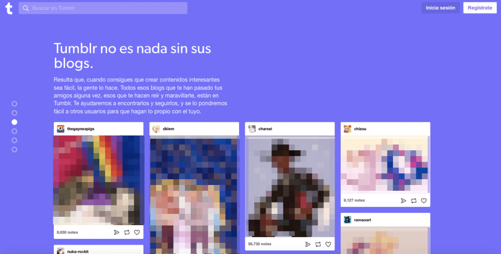 Tumblr, fotos en blogs