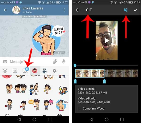Crea tus propios GIFS con Telegram