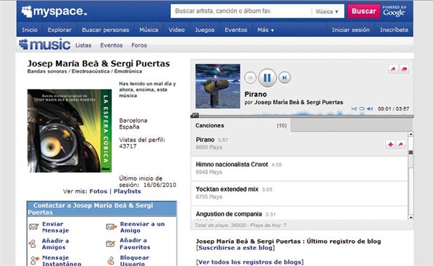 Myspace, pionera de las redes sociales