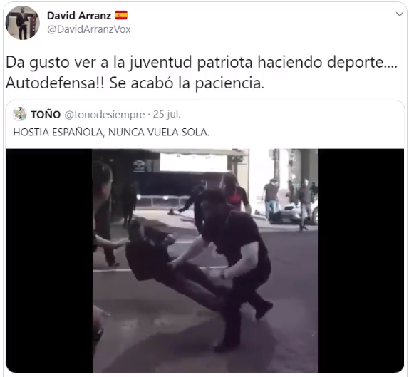 Un diputado de Vox festeja un puñetazo... ¡contra un fascista! 1 Moncloa Vox Podemos