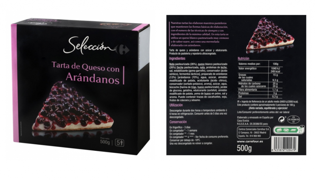 tarta arandanos carrefour