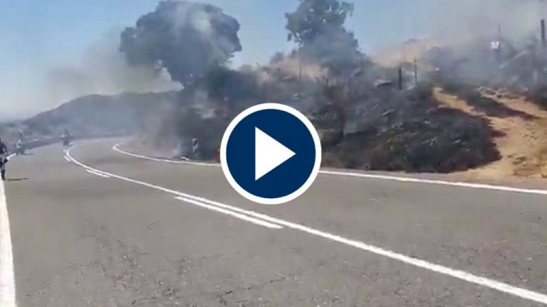 Un accidente de moto el detonante del incendio en Robledo de Chavela Un accidente de moto el detonante del incendio en Robledo de Chavela