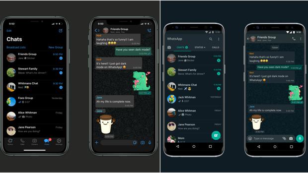 Modo oscuro de Whatsapp