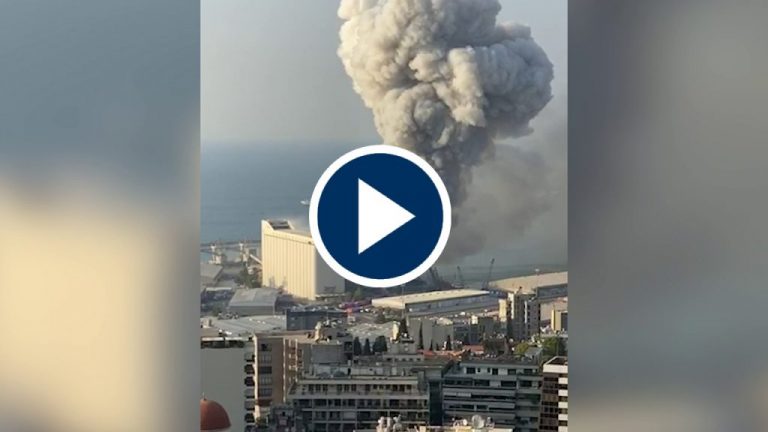 El insólito momento del estallido en Beirut que arroja más de 100 muertos