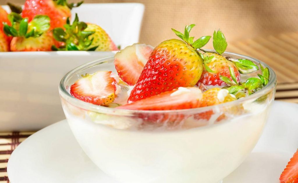 fruta yogur