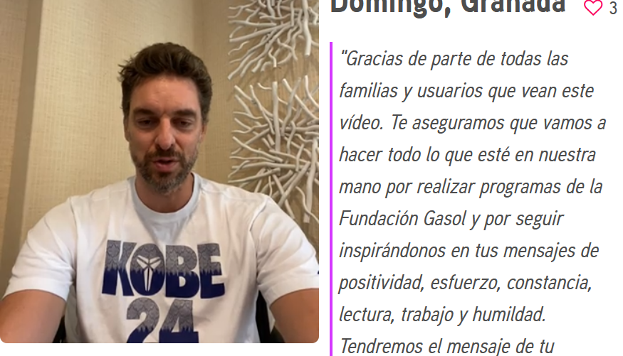 El mensaje de Pau Gasol