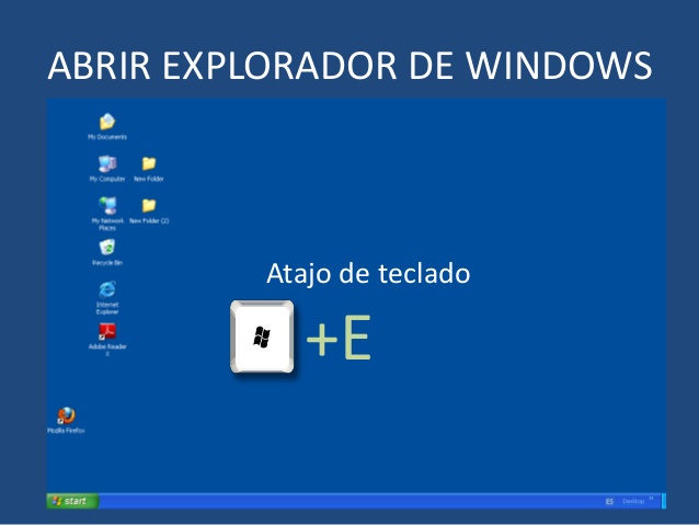 Atajos en el explorador de Windows