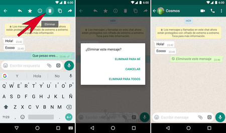 Cómo eliminar los mensajes de WhatsApp
