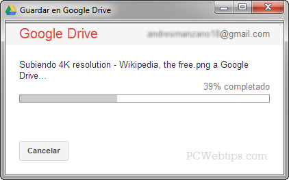 Guardar contenidos web en Google Drive