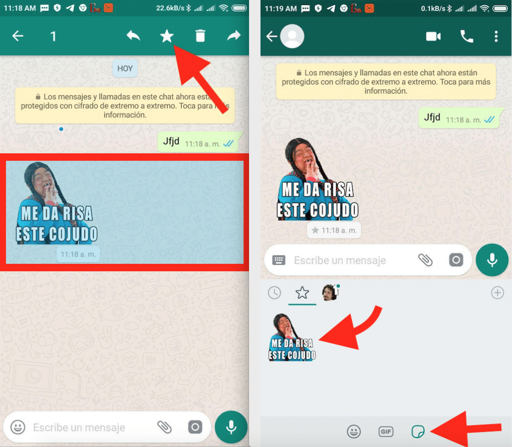 Guardar los stickers de WhatsApp