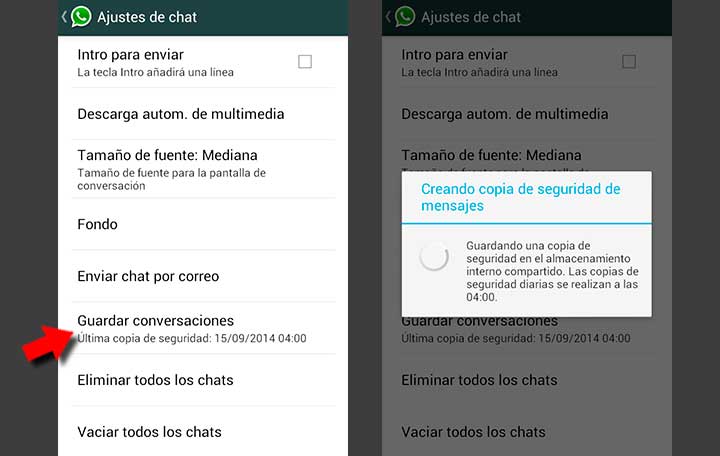 Los mensajes de WhatsApp no se van