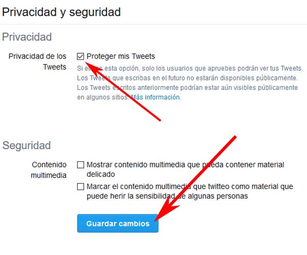 Cómo proteger los Tweets