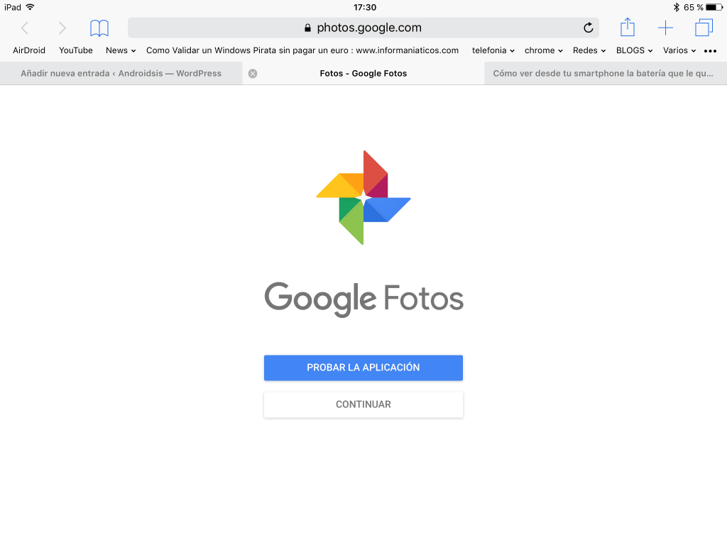 Ver las fotos de Google 