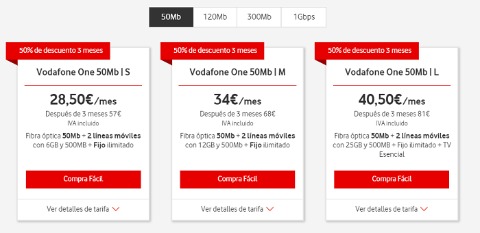 La oferta de Vodafone 