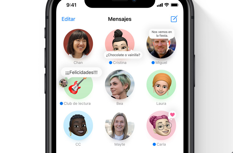 Conversaciones fijadas en el iOs14 de iPhone