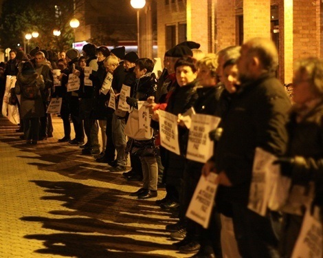 Concentración de Sortu ante la Delegación del Gobierno en Bilbao para pedir otra política penitenciaria