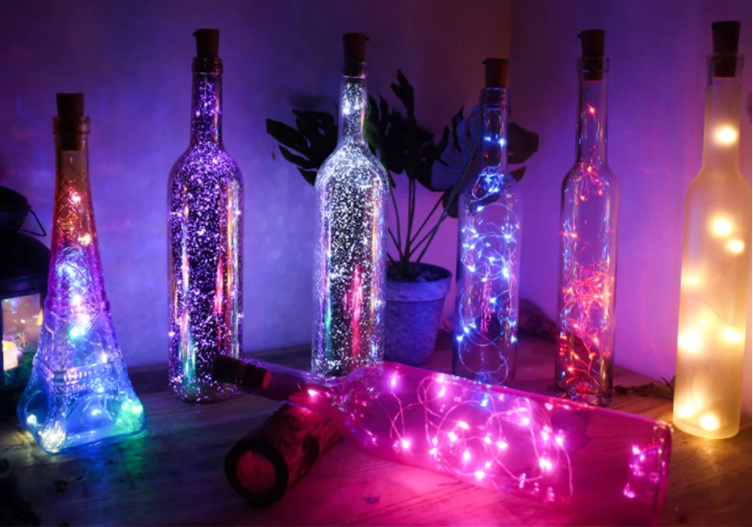 luces para botellas