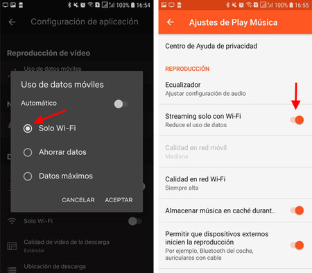 Ahorrar datos de Gmail en Android