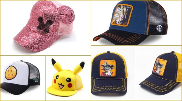 Dragon Ball, Mickey y Pokemon 9 gorras de malla muy geniales de Aliexpress