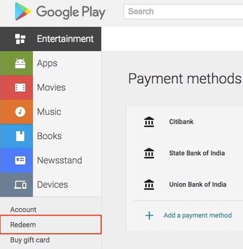 Métodos de pago aceptados en Google Play