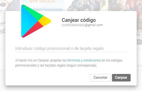 Saldo y tarjetas regalo de Google Play